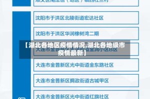 【湖北各地区疫情情况,湖北各地级市疫情最新】