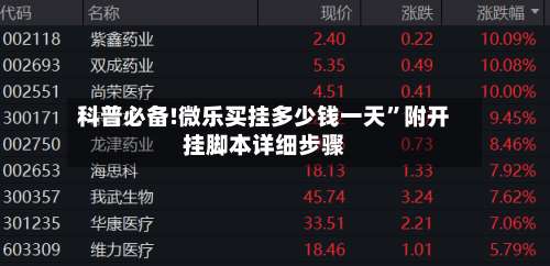 科普必备!微乐买挂多少钱一天”附开挂脚本详细步骤-第3张图片