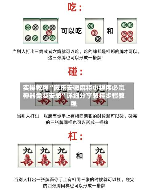 实操教程“微乐安徽麻将小程序必赢神器免费安装	”详细分享装挂步骤教程-第1张图片