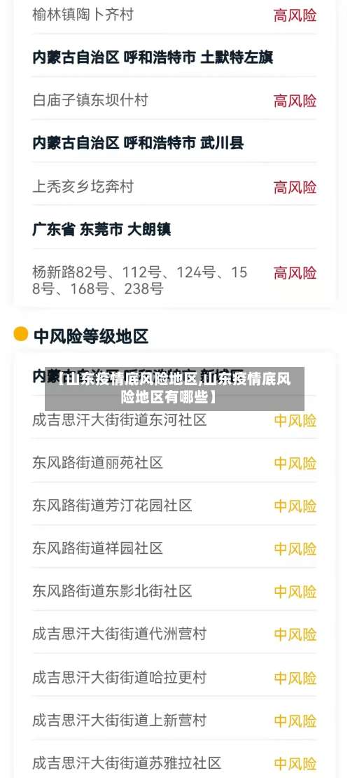 【山东疫情底风险地区,山东疫情底风险地区有哪些】-第1张图片