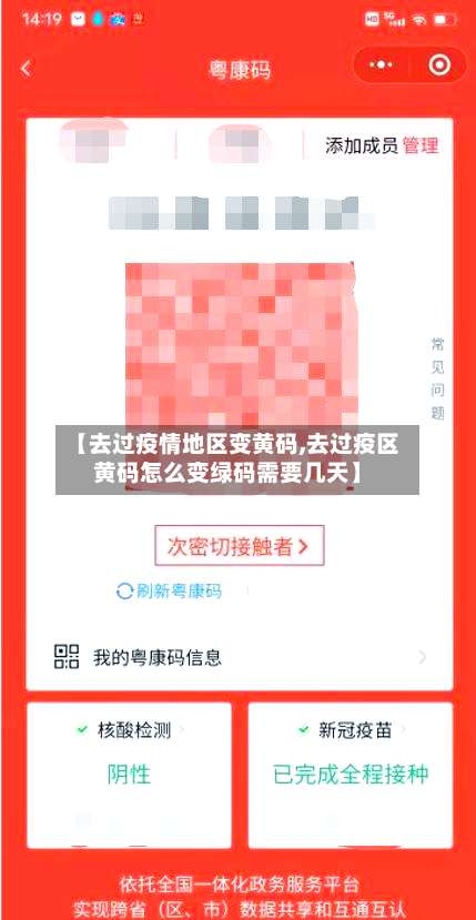 【去过疫情地区变黄码,去过疫区黄码怎么变绿码需要几天】-第1张图片